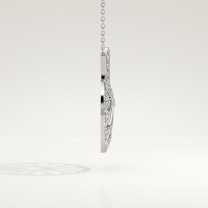 0.312 TCW Round Lab-Grown Diamond Charm Necklace