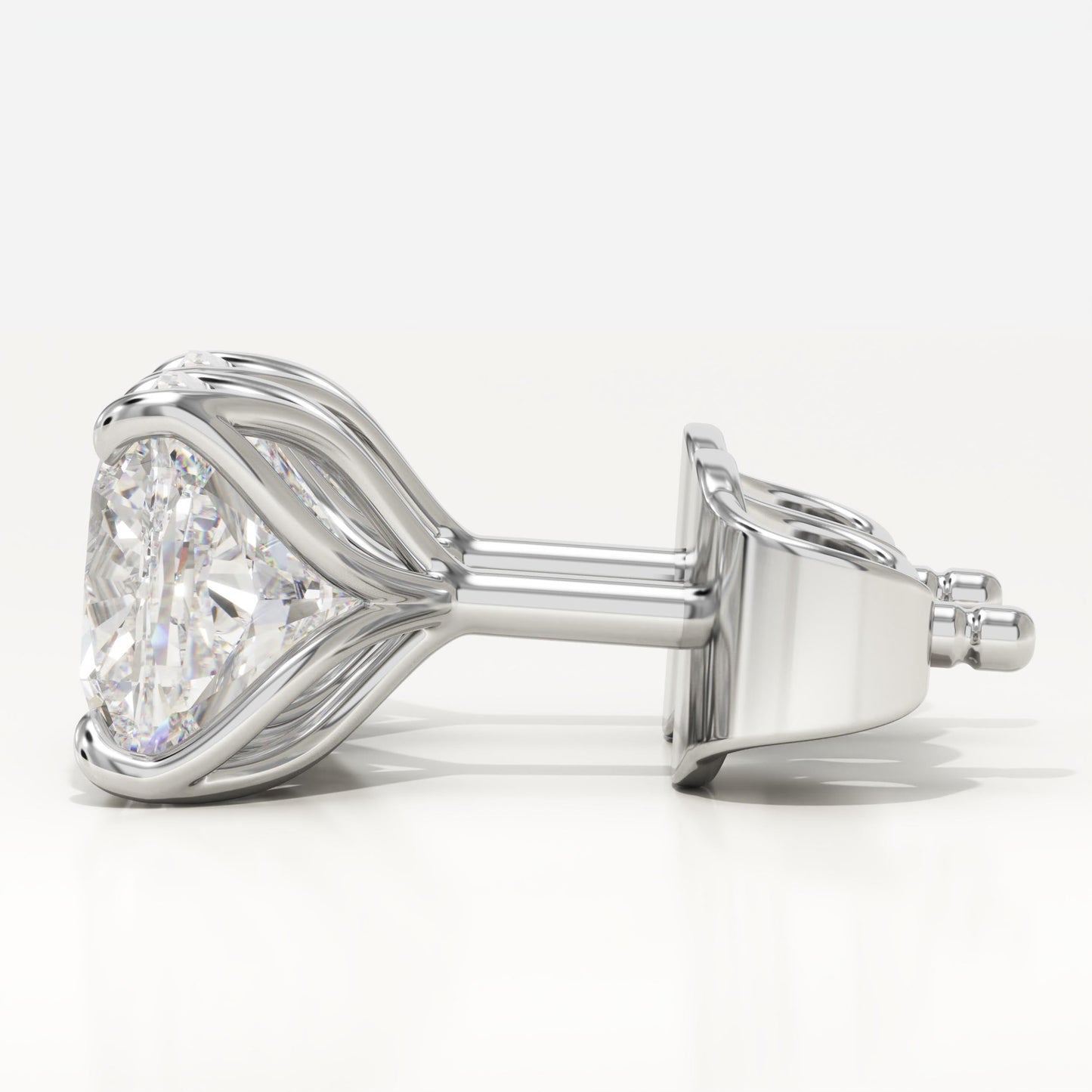 1 TCW Cushion Lab-Grown Diamond Stud Earrings