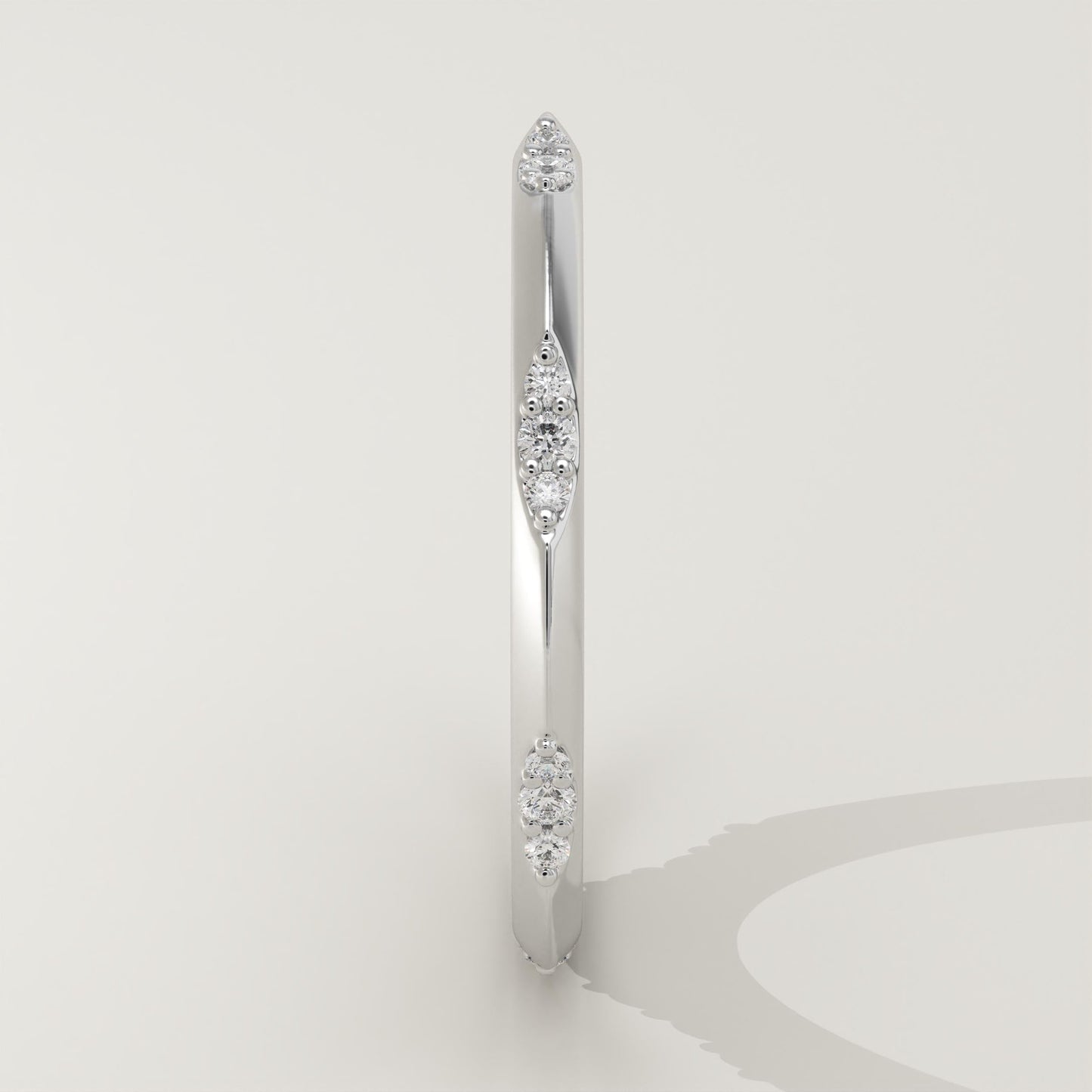 0.09 TCW Round Lab-Grown Diamond Flush Setting Wedding Band