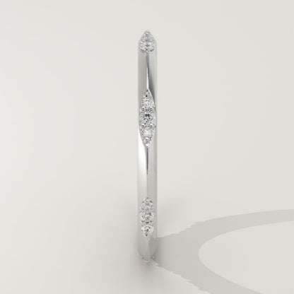 0.09 TCW Round Lab-Grown Diamond Flush Setting Wedding Band