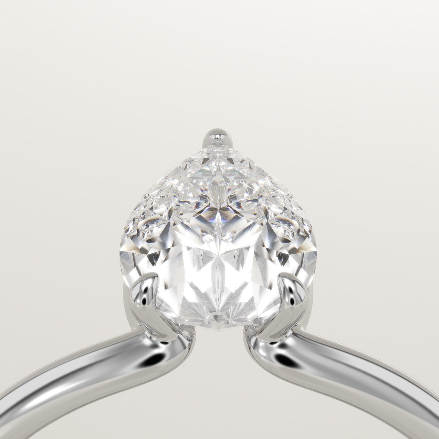 Pear Cut Solitaire Lab-Grown Diamond Engagement Ring