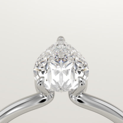 Pear Cut Solitaire Lab-Grown Diamond Engagement Ring
