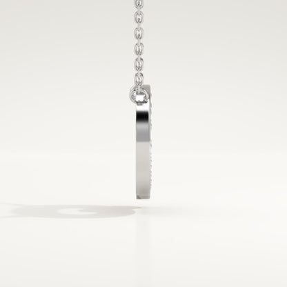 0.268 TCW Round Lab-Grown Diamond Q Initial Necklace