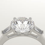 2.0 CT Round Cut Three Stone Lab-Grown Diamond Engagement Ring