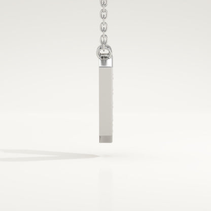 0.178 TCW Round Lab-Grown Diamond V Initial Necklace