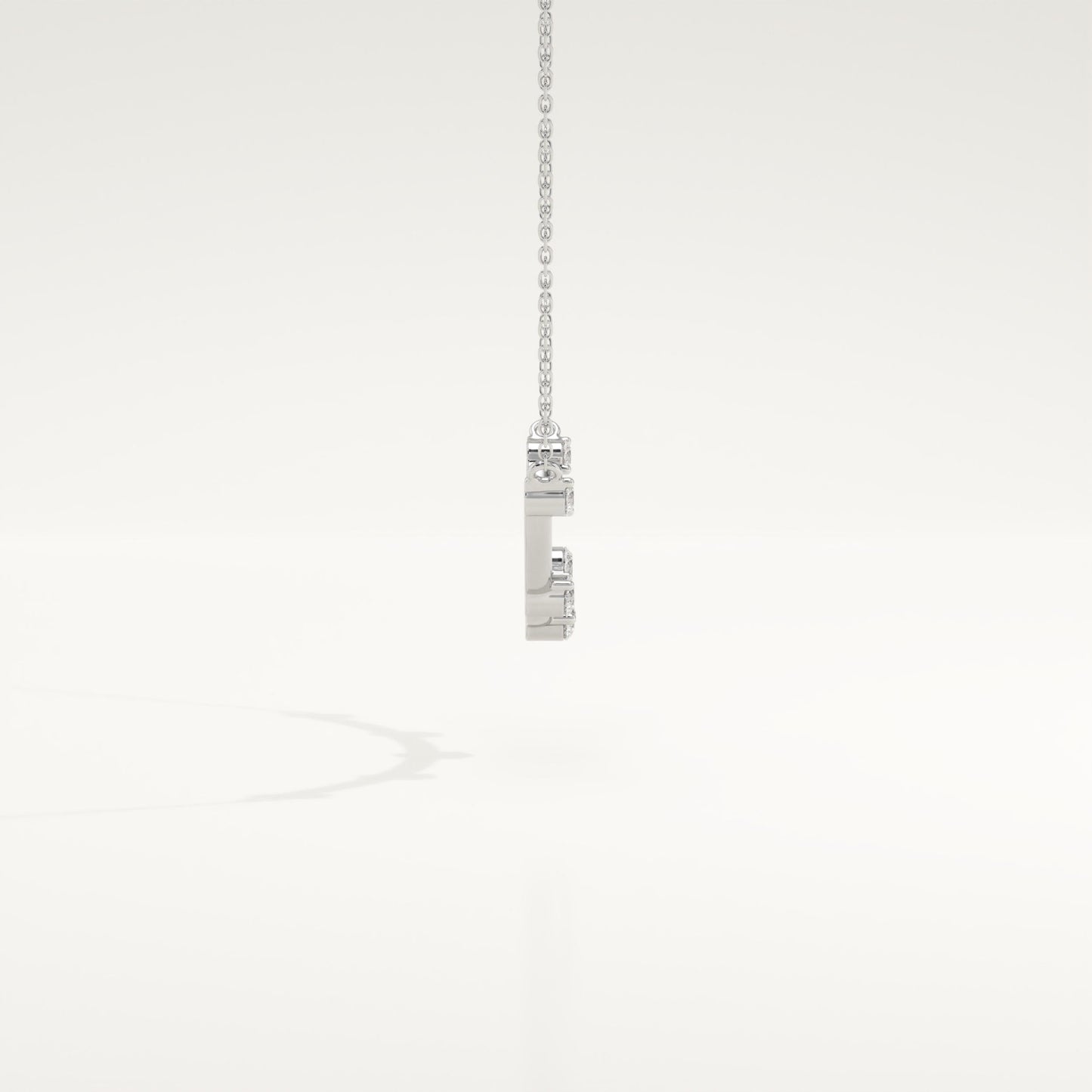 0.31 TCW Round Lab-Grown Diamond Smile Charm Necklace