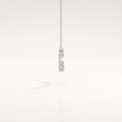 0.31 TCW Round Lab-Grown Diamond Smile Charm Necklace