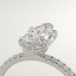 1.5 CT Marquise Cut Pave Lab-Grown Diamond Engagement Ring