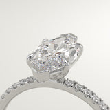 1.5 CT Marquise Cut Pave Lab-Grown Diamond Engagement Ring