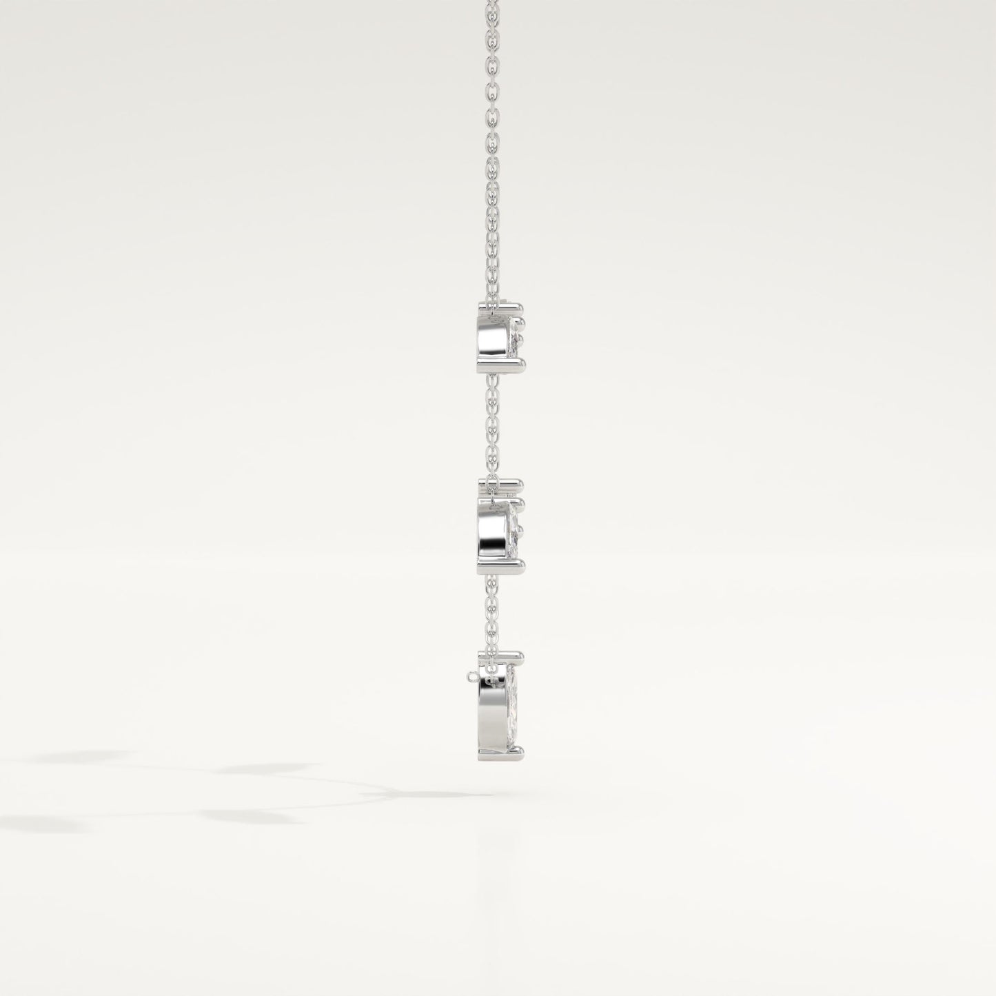 0.88 TCW Marquise Lab-Grown Diamond Charm Necklace