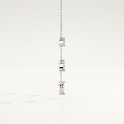 0.88 TCW Marquise Lab-Grown Diamond Charm Necklace