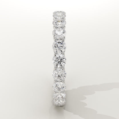 2.1 TCW Round Lab-Grown Diamond Full Eternity Wedding Band