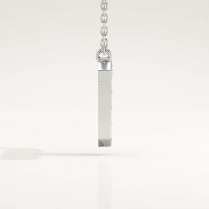 0.17 TCW Round Lab-Grown Diamond T Initial Necklace