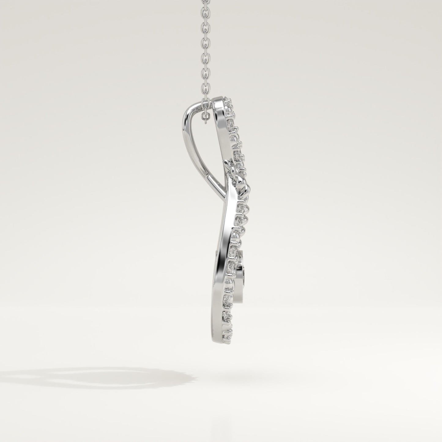 0.11 TCW Round Lab-Grown Diamond Multi Stone Necklace