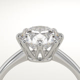 2.0 CT Round Cut Solitaire Lab-Grown Diamond Engagement Ring