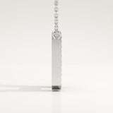 0.36 TCW Round Lab-Grown Diamond H Initial Necklace