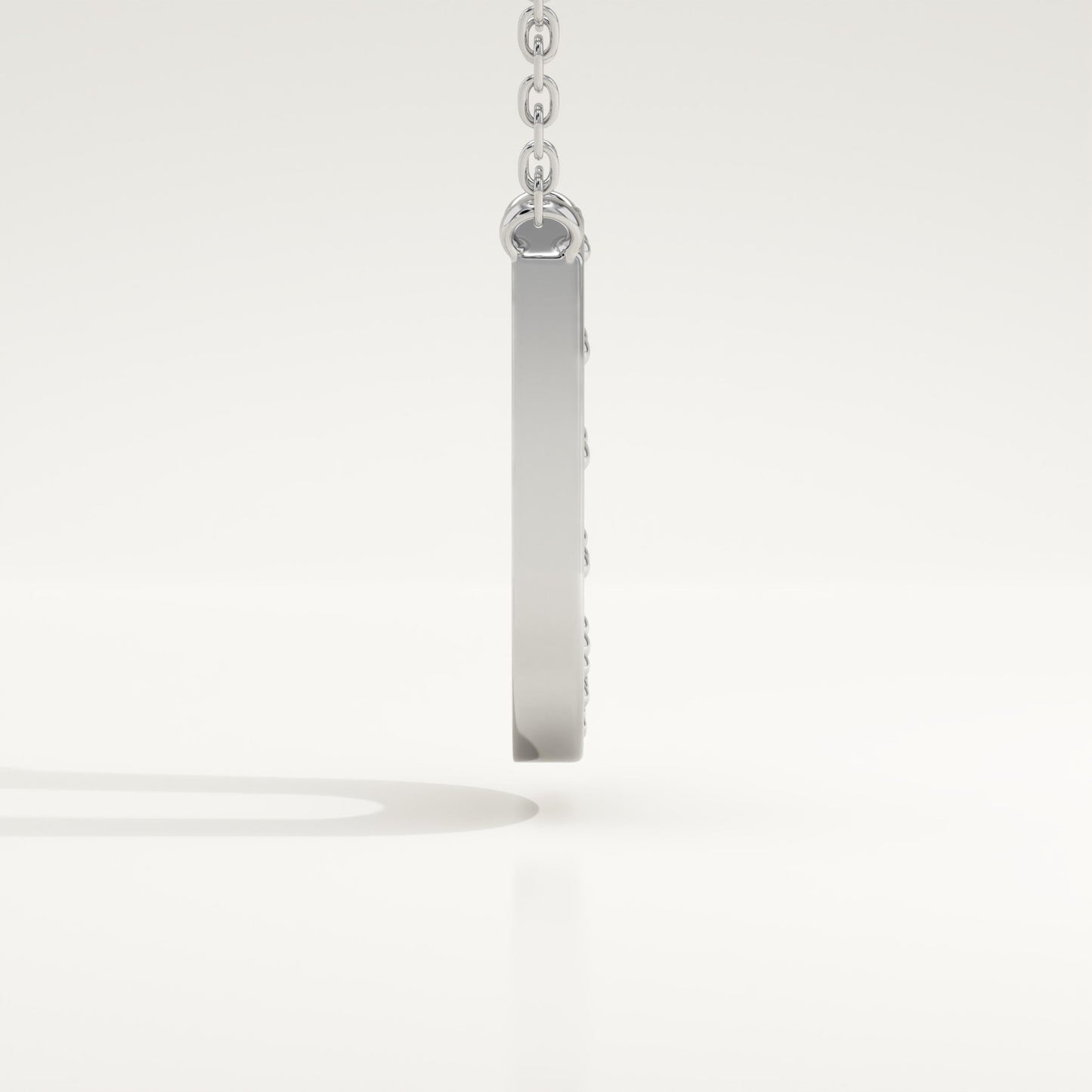 0.26 TCW Round Lab-Grown Diamond U Initial Necklace