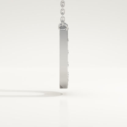 0.26 TCW Round Lab-Grown Diamond U Initial Necklace
