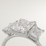 2.0 CT Emerald Cut Three Stone Lab-Grown Diamond Engagement Ring