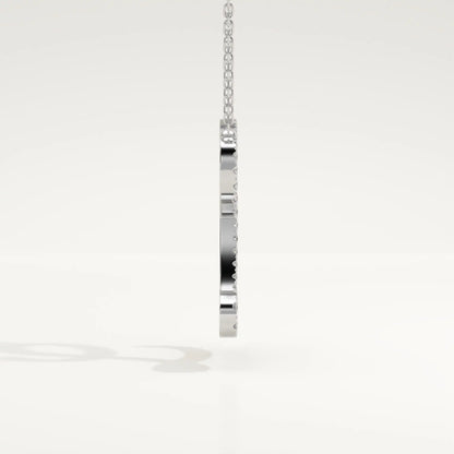 0.198 TCW Round Lab-Grown Diamond L Initial Necklace