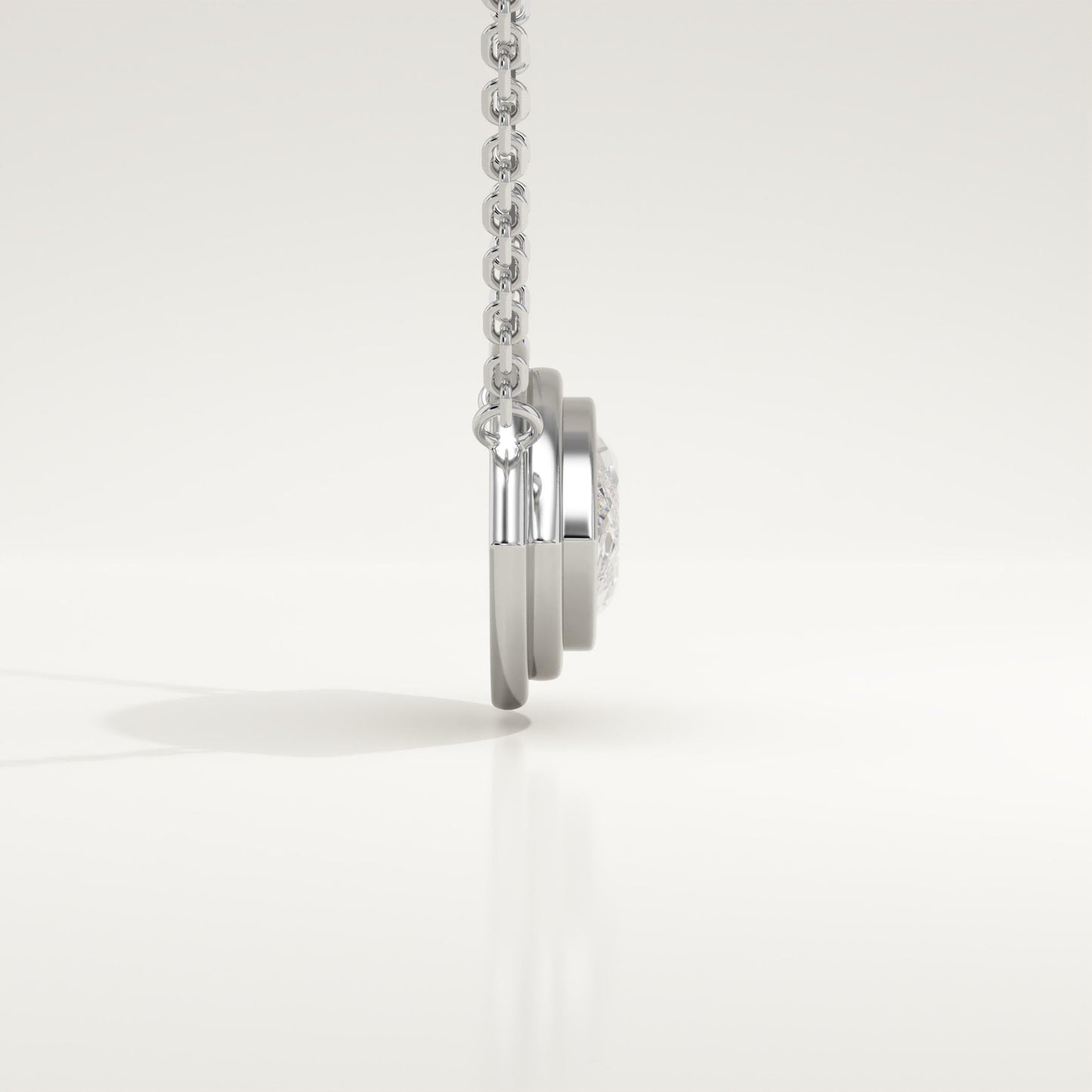 2 CT Marquise Lab-Grown Diamond Solitaire & Bezel Necklace