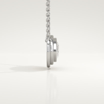 2 CT Marquise Lab-Grown Diamond Solitaire & Bezel Necklace