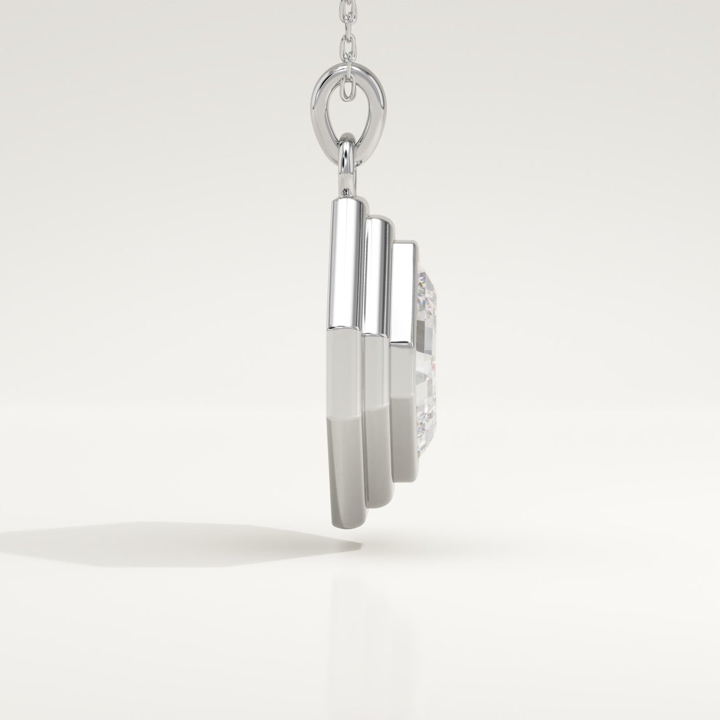 2 CT Asscher Lab-Grown Diamond Solitaire & Bezel Necklace