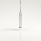0.202 TCW Round Lab-Grown Diamond M Initial Necklace