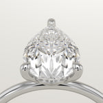 2.0 CT Pear Cut Solitaire Lab-Grown Diamond Engagement Ring
