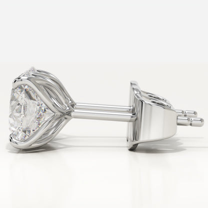 1 TCW Round Lab-Grown Diamond Stud Earrings