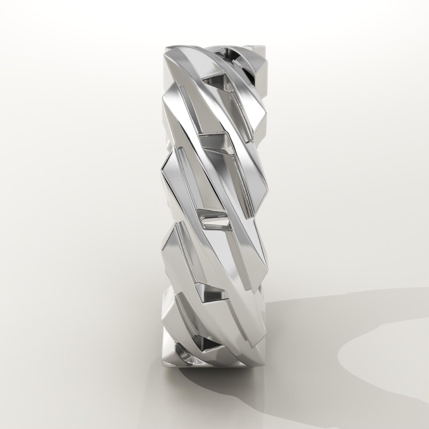 Blade Style Wedding Band For Men
