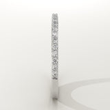 0.18 TCW Round Cut Lab-Grown Diamond Half Eternity Wedding Band