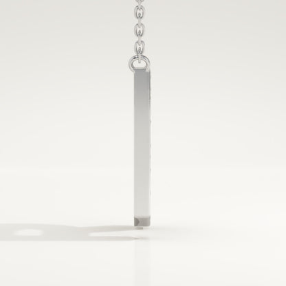 0.348 TCW Round Lab-Grown Diamond R Initial Necklace