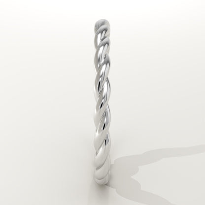 Twisted Shank Wedding Band