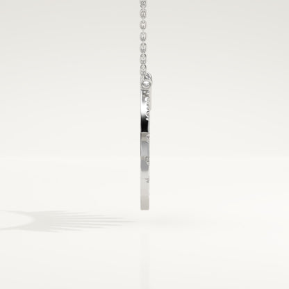 0.426 TCW Round Lab-Grown Diamond Sunbeams Charm Necklace