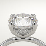 2.0 CT Round Cut Hidden Halo Lab-Grown Diamond Engagement Ring