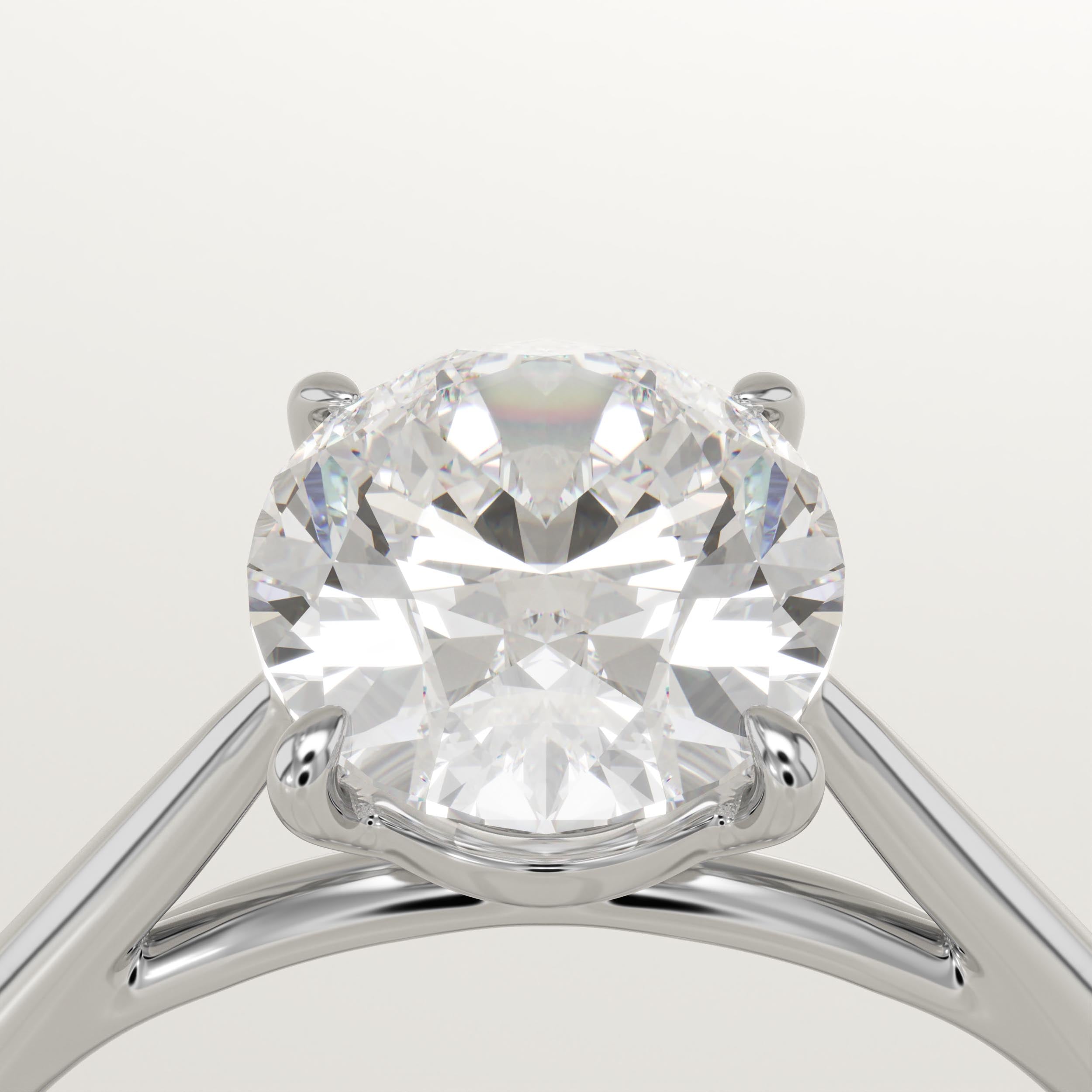 2.0 CT Oval Cut Solitaire Lab-Grown Diamond Engagement Ring