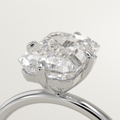 Emerald Cut Solitaire Lab-Grown Diamond Engagement Ring