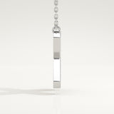 0.31 TCW Round Lab-Grown Diamond X Initial Necklace