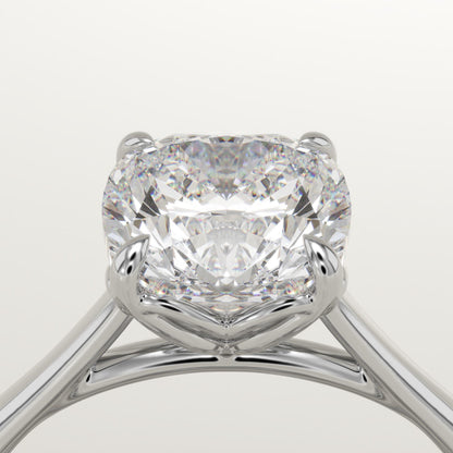 1.75 CT Cushion Cut Solitaire Moissanite Engagement Ring