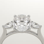 2.0 CT Oval Cut Three Stone Lab-Grown Diamond Engagement Ring