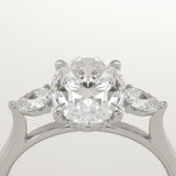 2.0 CT Oval Cut Three Stone Lab-Grown Diamond Engagement Ring
