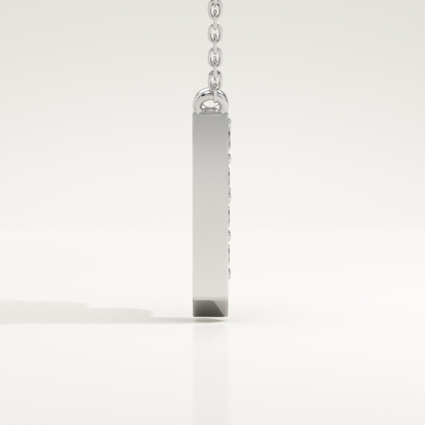 0.342 TCW Round Lab-Grown Diamond F Initial Necklace