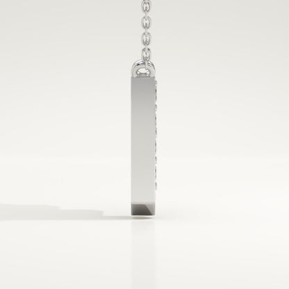 0.342 TCW Round Lab-Grown Diamond F Initial Necklace