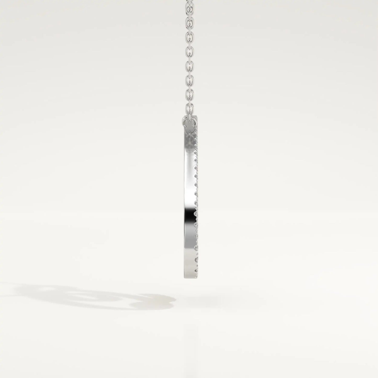 0.187 TCW Round Lab-Grown Diamond Q Initial Necklace