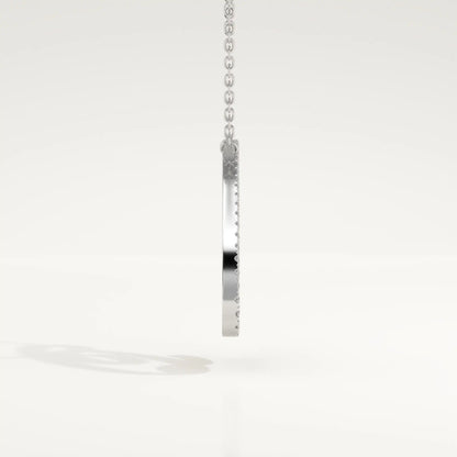 0.187 TCW Round Lab-Grown Diamond Q Initial Necklace