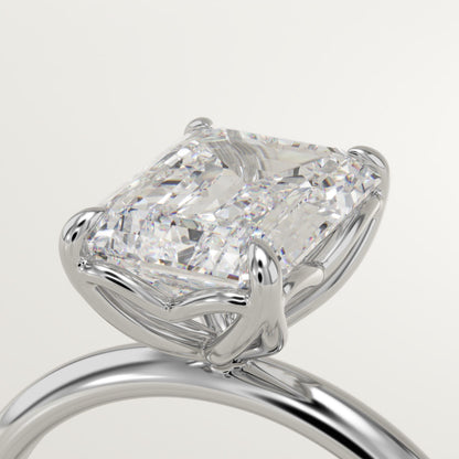 Emerald Cut Solitaire Lab-Grown Diamond Engagement Ring