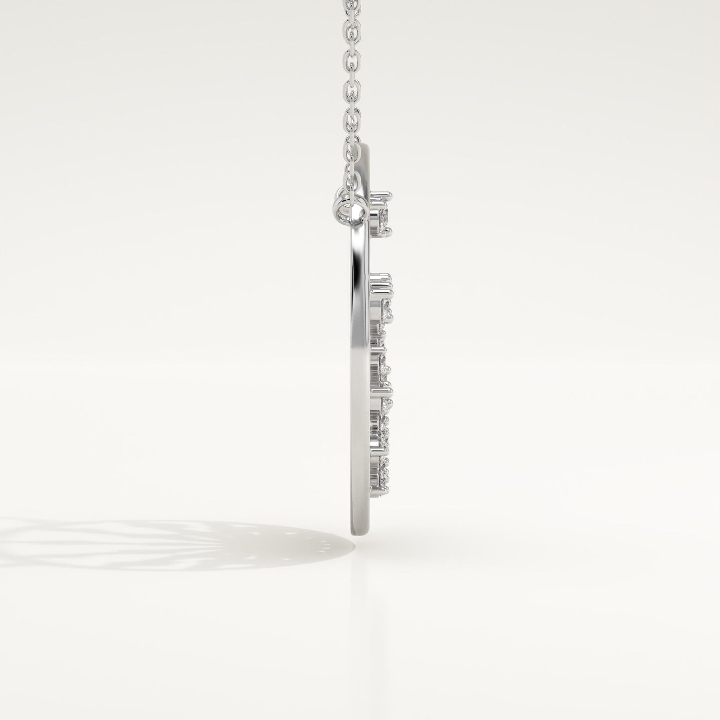 0.28 TCW Round Lab-Grown Diamond Charm Necklace