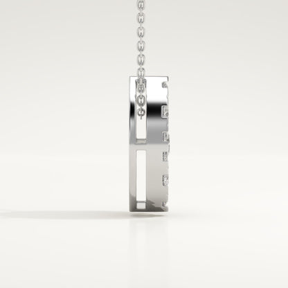 0.7 TCW Round Lab-Grown Diamond Marquise Charm Necklace