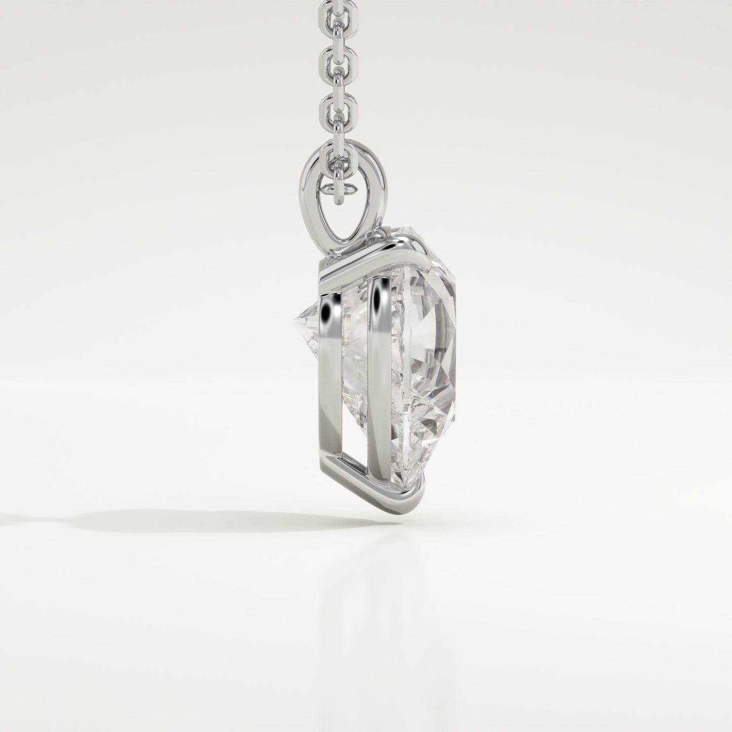 2 CT Pear Lab-Grown Diamond Solitaire Necklace